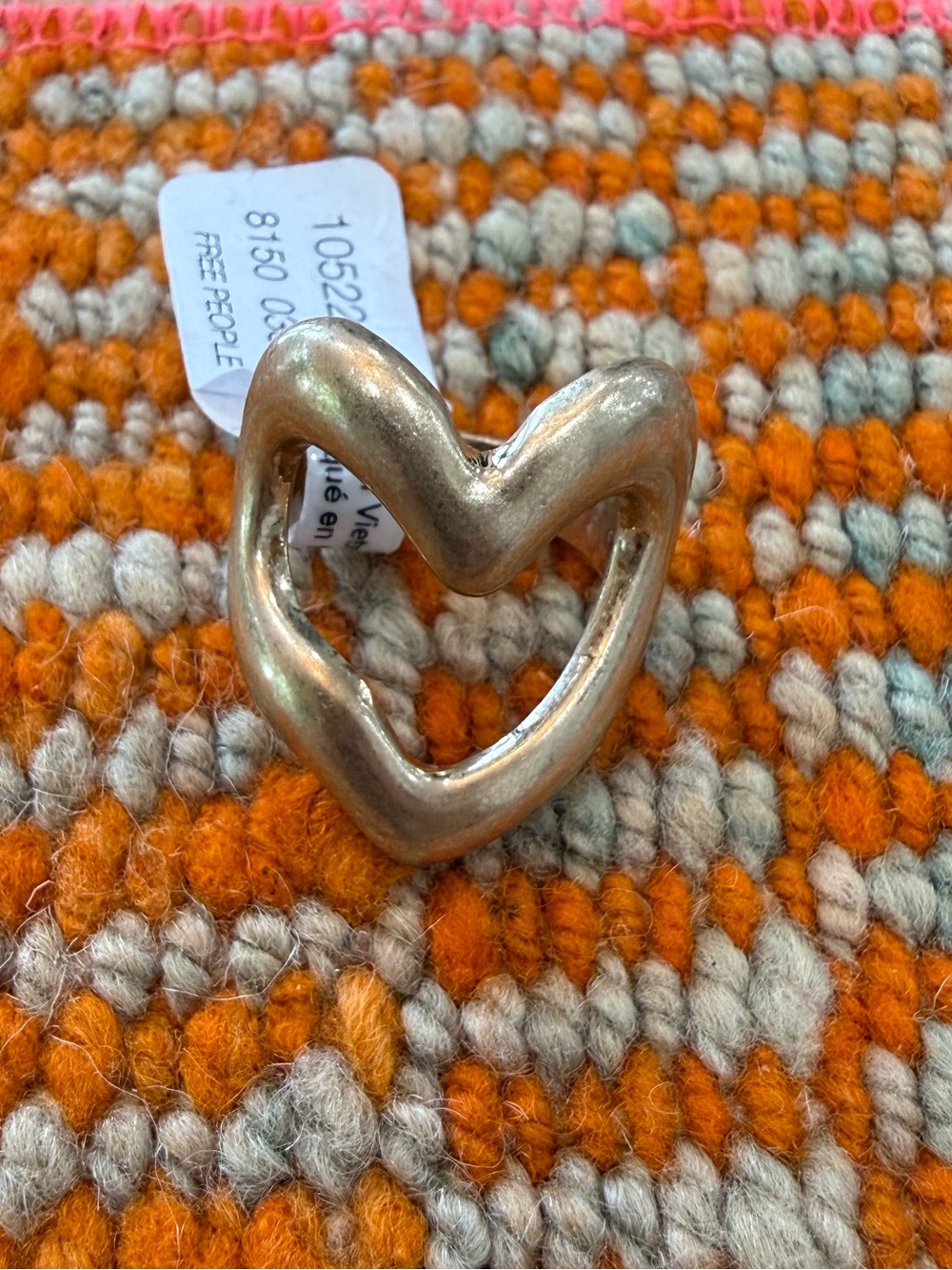 NWT Free People Gold Heart Ring